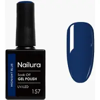 Nailura - Gel Polish 157 - Midnight Blue - 10 ml (Midnight Blue, Vernis effet gel)