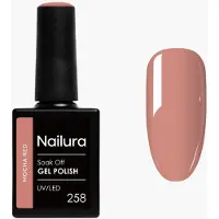 Nailura - Gel Polish 258 - Mocha Red - 10 ml (Mocha Red)