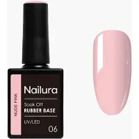 Nailura - Rubber Base 6 - Nude Pink - 10 ml (Rose nu Rose, Base coat)