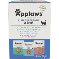 Applaws Cat Pouch Multipack Fish Selection - Mix de saveurs de poissons - 12 x 70 g