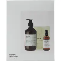 Meraki Gift Box With Self Tan Drops Bath Mitt 140g 100ml 490ml Gift Set Clair