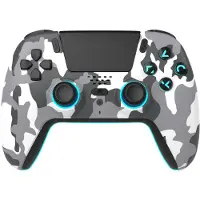 Freaks and Geeks Bluetooth Led White Camo Ps5 Wireless Controller Argenté