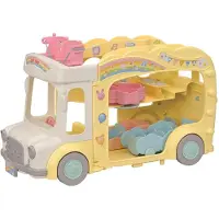 Sylvanian Families Véhicule Le bus et sa cour de récréation