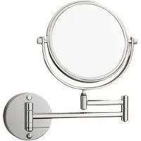 OEM Miroir de bain pliable argenté, 15 cm