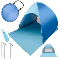 Kik Tente de plage parapluie à montage automatique pour la plage ou le jardin, modèle POPUP avec protection UV, XXL