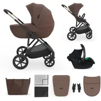 Kinderkraft Poussette combinée 3 en 1 Prime 3 Velvet Mocca