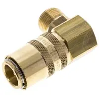 Tameson Coupleur de moule DN 9 en laiton G 3/8 pouce filetage mâle double obturation 90-deg