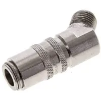 Tameson Manchon d'accouplement à air DN 6 en acier inoxydable avec filetage mâle G 1/4 pouce.
