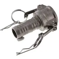 Tameson Raccord Camlock DN 25 (1'') en acier inoxydable Pilier de tuyau (25 mm) Type C MIL-C-27487