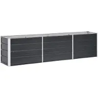 OEM Grande jardinière en fonte de couleur anthracite, à fond ouvert et de grande capacité