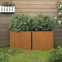 Prolenta Maison Exclusive - Deux jardinières en acier Corten, dimensions : 42 x 40 x 39 cm