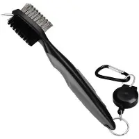 OEM Nettoyeur pour clubs de golf - Brosse à double face - Poignée ergonomique - Nylon et acier - Pour le nettoyage des clubs de golf