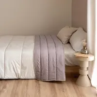 Happy Fiday Home Basic Couette Beige 240x260 cm (lit 135/140/150) 100 % microfibre (extérieur) 100 % polyester (garnissage) Fabriqué en Europe