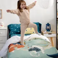 Happy Fiday Home Housse de couette Mr Fox The warrior Coloré Matelas simple 2 pièces