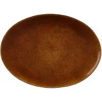 Bitz Assiette Bitz Oval Black Amber 45x34 cm