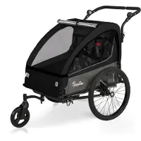 Sepnine BT920 Remorque Vélo Enfants – 2 Places, Pliable, Noir