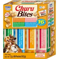 Inaba Bites Multipack pour chien, 4 variétés de poulet, 12 g x 16 paquets