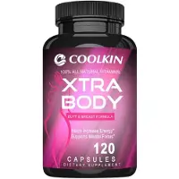 Coolkin Xtra Body (120 gélules) Complément alimentaire, Femme, Fessiers, Poitrine, Augmentation, Soins du corps, Énergie, Concentration, Œstrogènes, Équilibre