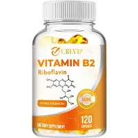 Grevip Vitamine B2 Riboflavine 400 mg (120 gélules) Complément alimentaire, Énergie, Métabolisme, Articulations, Peau, Yeux, Nerfs, Système immunitaire