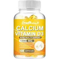 Coolkin Calcium Vitamine D3 1300mg (120 capsules) Complément alimentaire, os, articulations, dents, énergie, système immunitaire