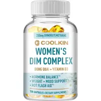 Coolkin DIM Complex for Women (120 gélules) Complément alimentaire, équilibre hormonal, strogène, métabolisme, bloqueur du SOPK, ménopause