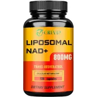 Grevip Liposomal NAD+ 800mg - Resvératrol (120 capsules) Complément alimentaire, anti-âge, antioxydant, énergie, métabolisme, système immunitaire