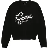 GUESS Sweat-shirt noir / blanc