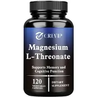 Grevip Thréonate de L-Magnésium 2000 mg (120 gélules) Complément alimentaire, Cerveau, Mémoire, Fonction cognitive, Système nerveux