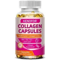 Kenofor Collagen Capsules 3000mg (120 capsules) Complément alimentaire, anti-âge, santé de la peau, peau, cheveux, ongles, os, articulations