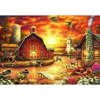 Bluebird Puzzle Puzzle à l'oiseau bleu Puzzle Honey Drip Farm - 1000 Teile bunt