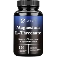 Grevip Thréonate de L-Magnésium 2000 mg (120 gélules) Complément alimentaire, cerveau, mémoire, concentration, fonction cognitive