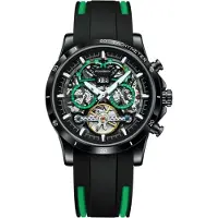 FoxBox Montre EL-34981 - Élégance Noir / Vert KP34981