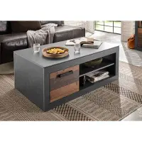 GuenstigEinrichten Table basse Brooklyn 110 x 63 cm, finition Matera / Old Mix, table de salon, table d'appoint