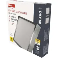 Emos Luminaire LED NEXXO nickel brossé, 22,5 x 22,5 cm, 21 W, blanc chaud/neutre, ZM6243