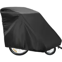 OEM Porte-vélo imperméable - Tissu Oxford 420D - Porte-vélo pour poussette - Revêtement enPolyuréthane- Anti-UV, coupe-vent, anti-poussière, imperméable - 84 x 140 x 99 cm - Noir