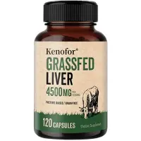 Kenofor Foie de bœuf nourri à l'herbe 4500 mg (120 gélules) Complément alimentaire, foie, reins, cœur, peau, articulations, os, système immunitaire, santé générale
