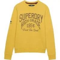 Superdry pour homme. M2014476A Sweat-shirt Coastal Relaxed jaune (L), Casuel, Coton
