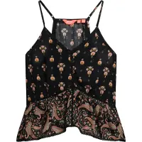 Superdry Vintage Ladder Trim Sleeveless T-shirt Noir L Femme