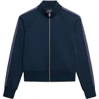 Superdry pour femme. W2012677A Essential Logo Zip Sweatshirt navy (S), Casuel, Sport, Coton, Manche longue, Marine