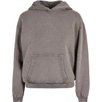 Build Your Brand Acid Washed Oversize Hoodie Gris 5XL Femme
