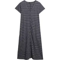 Superdry pour femme. W8011860A Robe midi en tricot à manches courtes, marine (S), Casuel, Coton, Manche courte