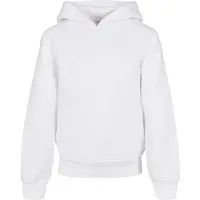 Build Your Brand Organic Basic Hoodie Blanc 122-128 cm Garçon