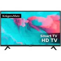 Krüger&Matz KM0232-S6 - Téléviseur LED LCD fr 81,82 cm (32 pouces) (HD Smart DVB-T2 / S2 H.265 60 Hz, USB Media), année modèle 2023 [fr , noir