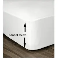 Lovely Home Drap-housse Lovely Home Blanc 180 x 200 cm