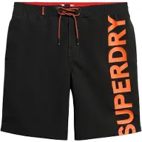 Superdry pour homme. M3010238A Maillot de bain noir classique (M), Beachwear, Polister recyclé, Durable