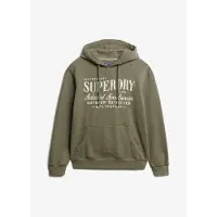 Superdry pour homme. M2014246A Outdoor Supply Co Capuche détendue vert (M), Casuel, Coton, Manche longue