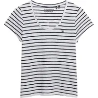 Superdry T-shirt marine / blanc