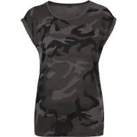 Build Your Brand Ladies Extended Shoulder Camo Tee darkcamo - Build Your Brand BY112 - Taille 5XL