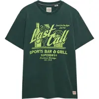Superdry T-Shirt 'LOCAL BUSINESS' vert fluo / vert foncé