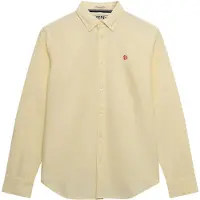 Superdry Slim Oxford Bd Long Sleeve Shirt Jaune M Femme